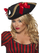 Pirate Fancy Dress Hat With Bow