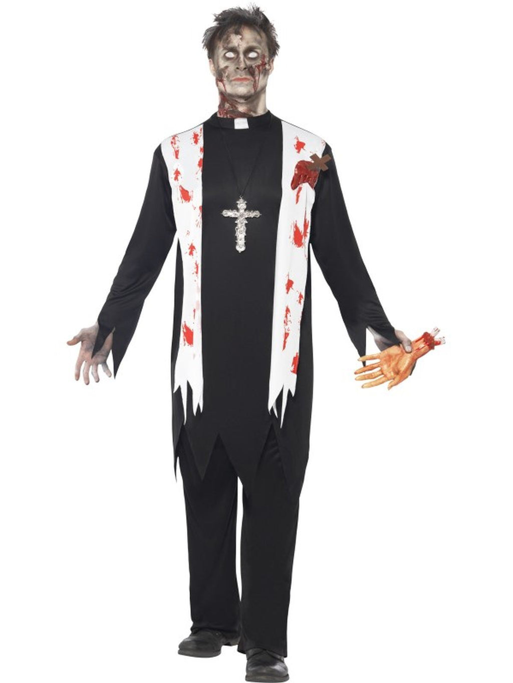 Zombie Priest Fancy Dress Costume