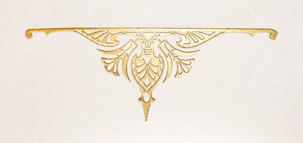 design stamped with gold foil gold leaf