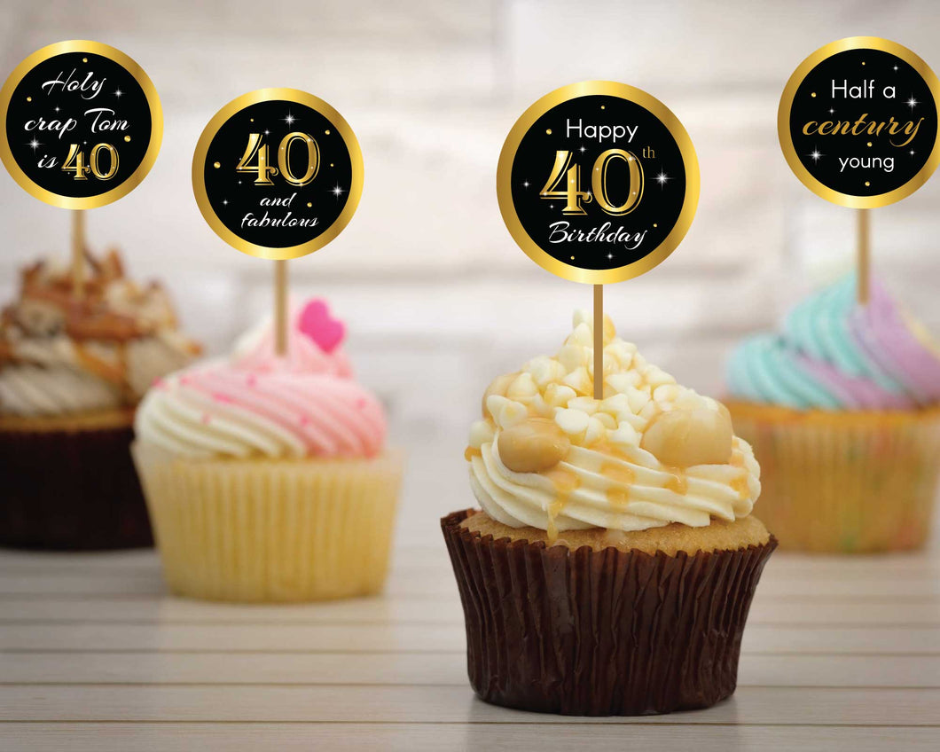 40th-birthday-cupcake-toppers-uniquely-designed-easily-personalized