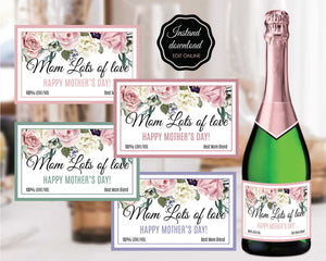 mother s day champagne label funtastic idea