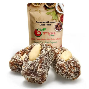Coconut Almond Date Rolls - NY Spice Shop - Coconut Dates