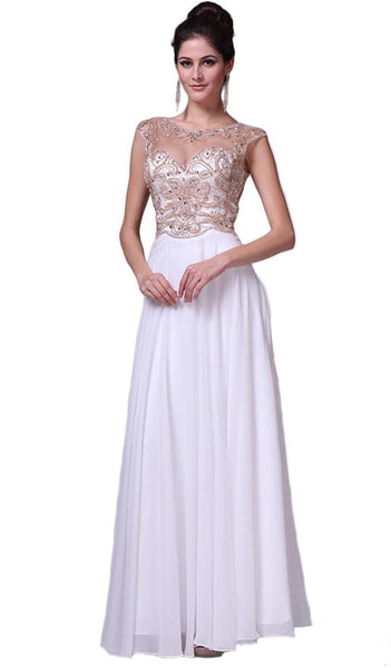 Cinderella Divine 8716 A-line Chiffon Evening Gown