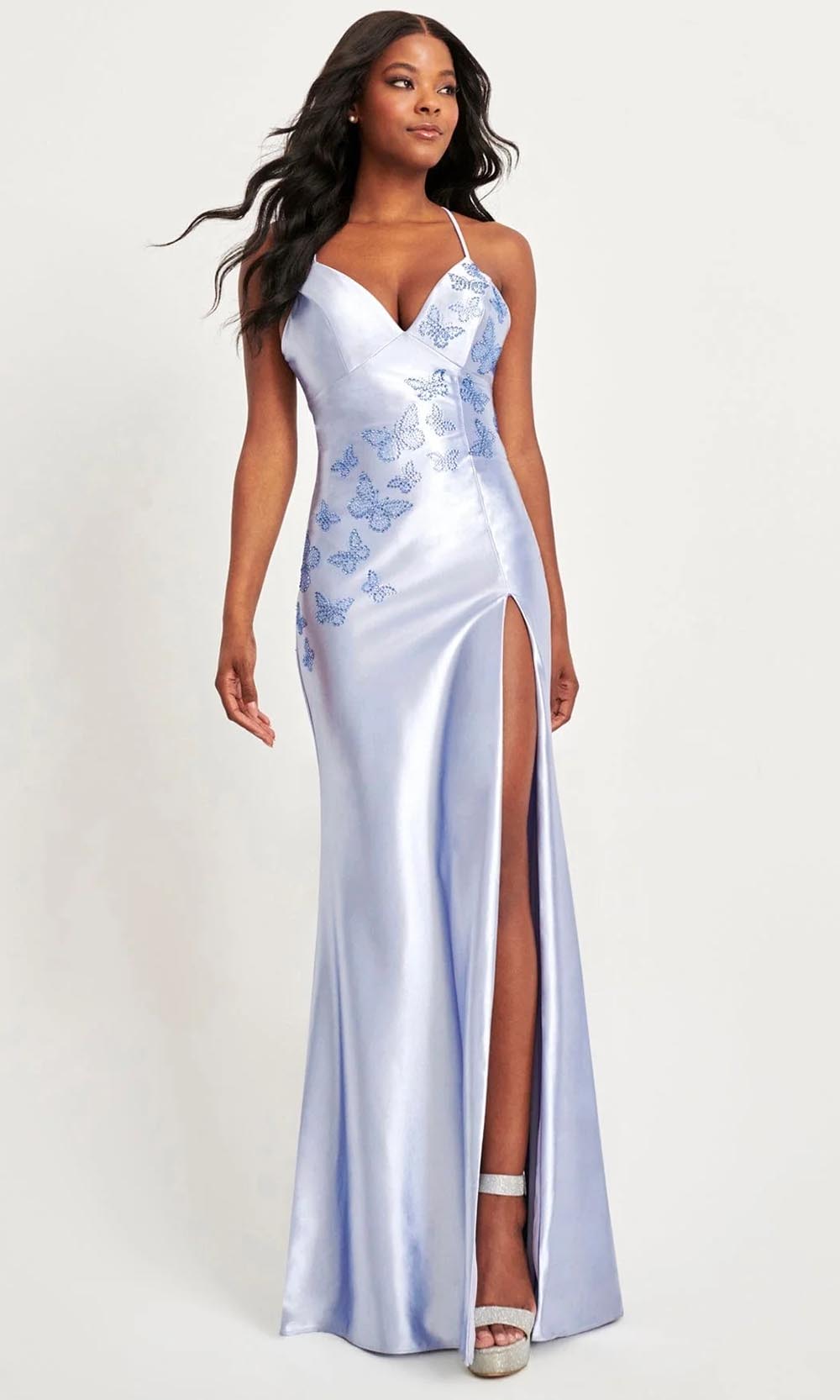 Faviana 11053 - Beaded Butterfly V-Neck Prom Gown
