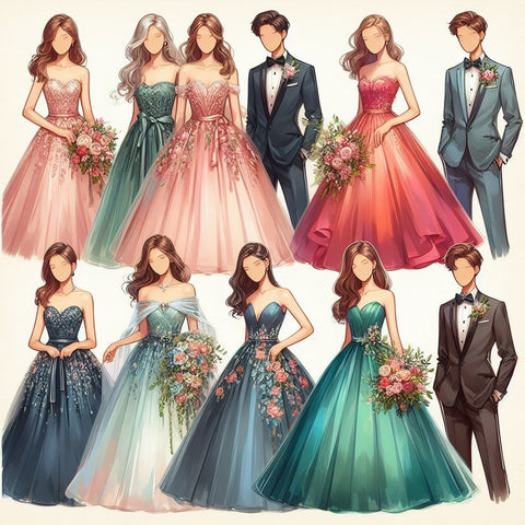 Prom Dress and Tux Color Combinations