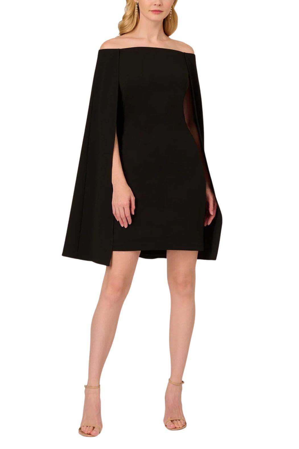 Adrianna Papell AP1D104995 - Off Shoulder Cape Dress
