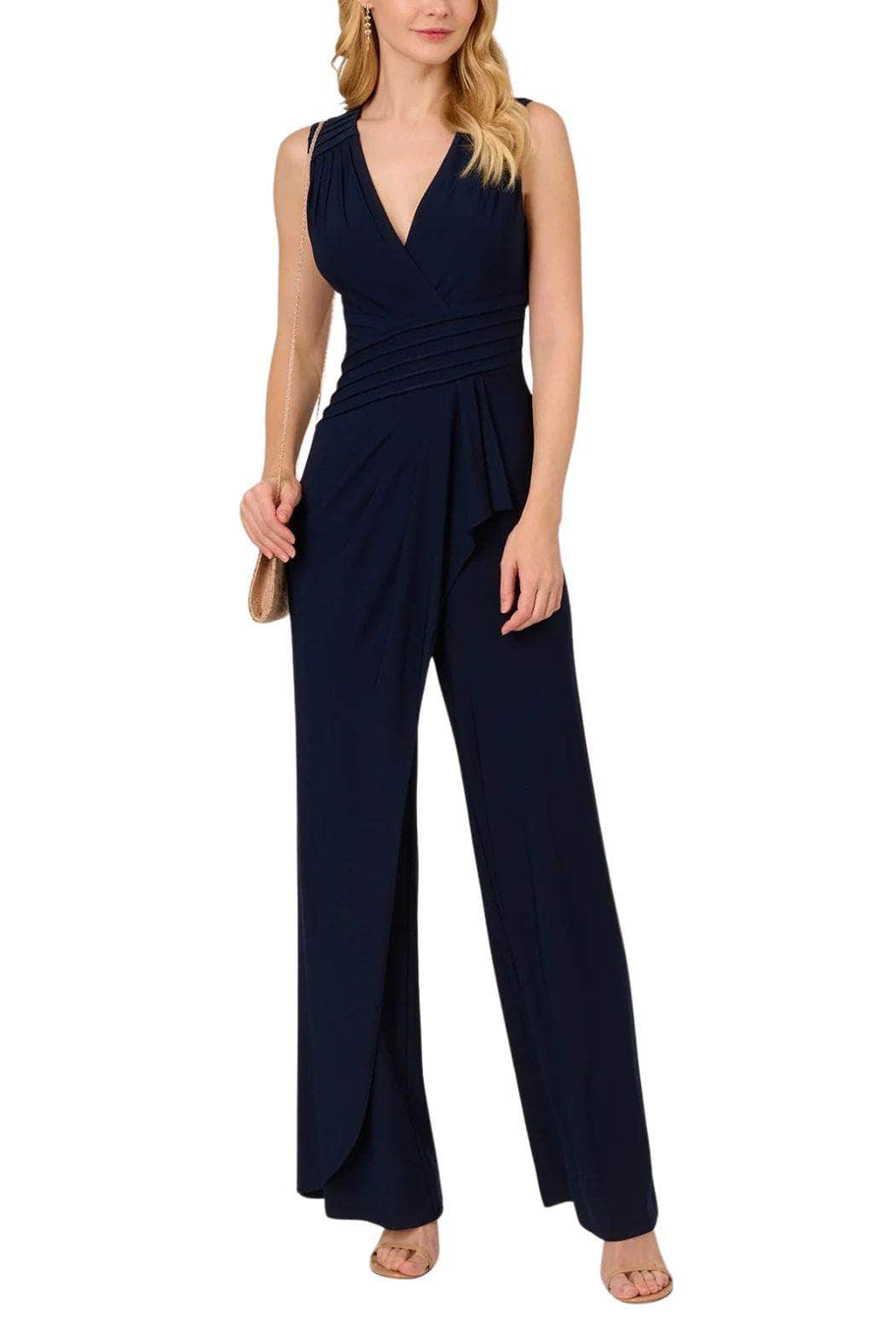 Adrianna Papell AP1D105225 - Sleeveless V-Neck Jumpsuit
