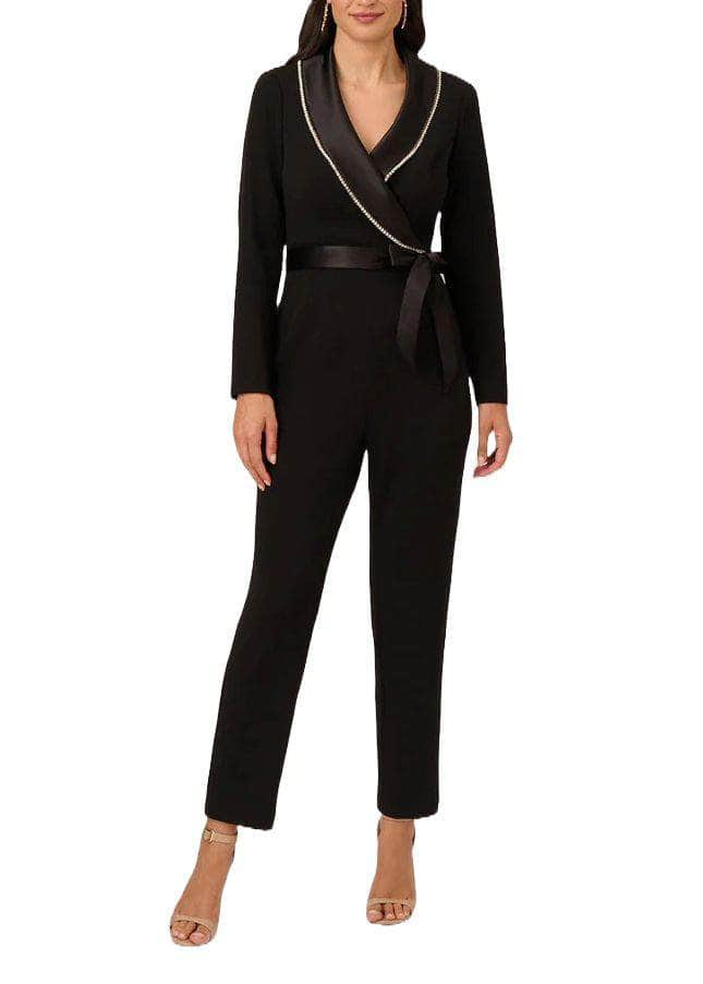 Adrianna Papell AP1E210678 - Embellished Lapel Jumpsuit
