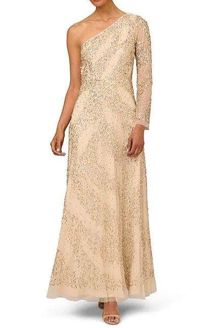 Aidan Mattox MD1E208423 - Long Sleeve Beaded Evening Dress
