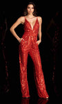 Sequin Fitted Jumpsuit