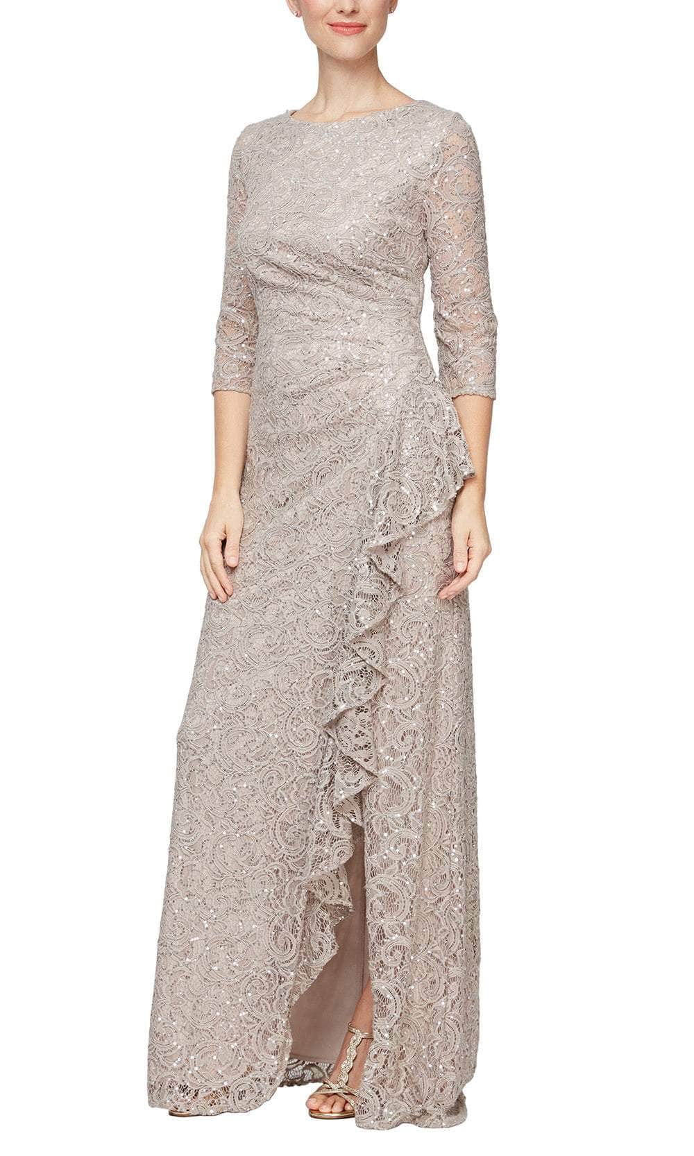 Alex Evenings 81122476 - Quarter Sleeve Lace Formal Dress
