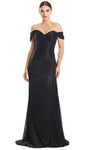A-line Off the Shoulder Natural Waistline Ruched Back Zipper Fitted Sweetheart Prom Dress with a Brush/Sweep Train