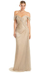 A-line Off the Shoulder Ruched Fitted Back Zipper Sweetheart Natural Waistline Prom Dress with a Brush/Sweep Train