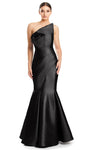 Sophisticated Natural Waistline Sheath Mermaid Asymmetric Pleated Sheath Dress/Evening Dress