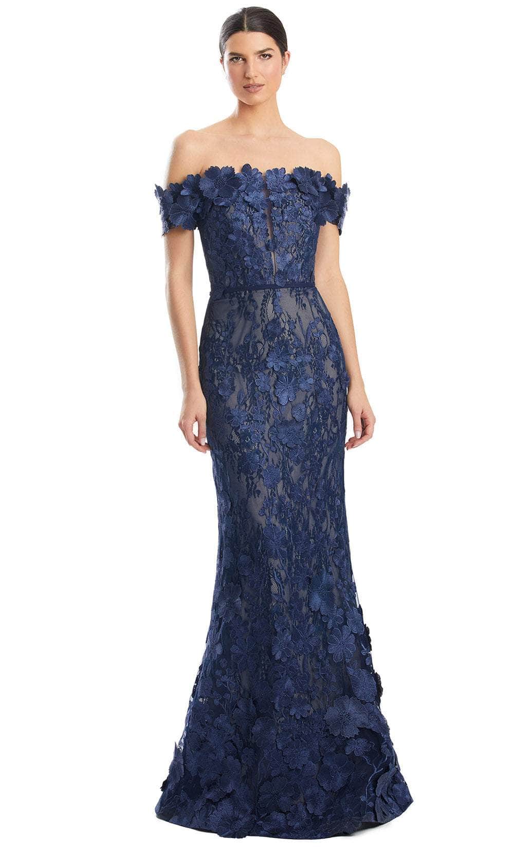 Alexander by Daymor 1971S24 - Lace Applique Off Shoulder Prom Gown

