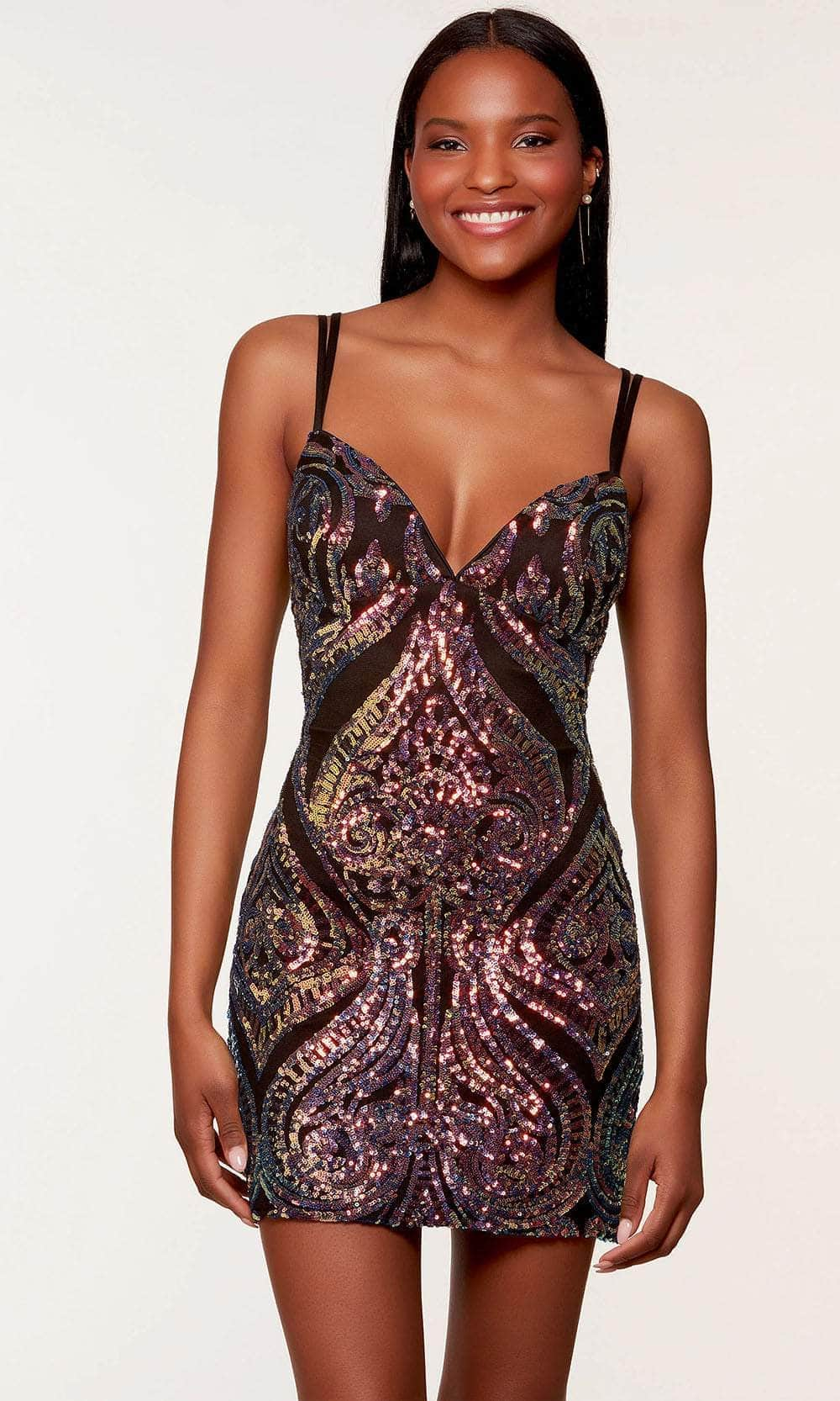 Alyce Paris 4653 - Sequin Fitted Sleeveless Cocktail Dress
