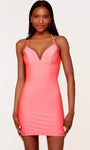 V-neck Jersey Empire Waistline Sheath Ruched Open-Back Sleeveless Spaghetti Strap Above the Knee Sheath Dress/Homecoming Dress