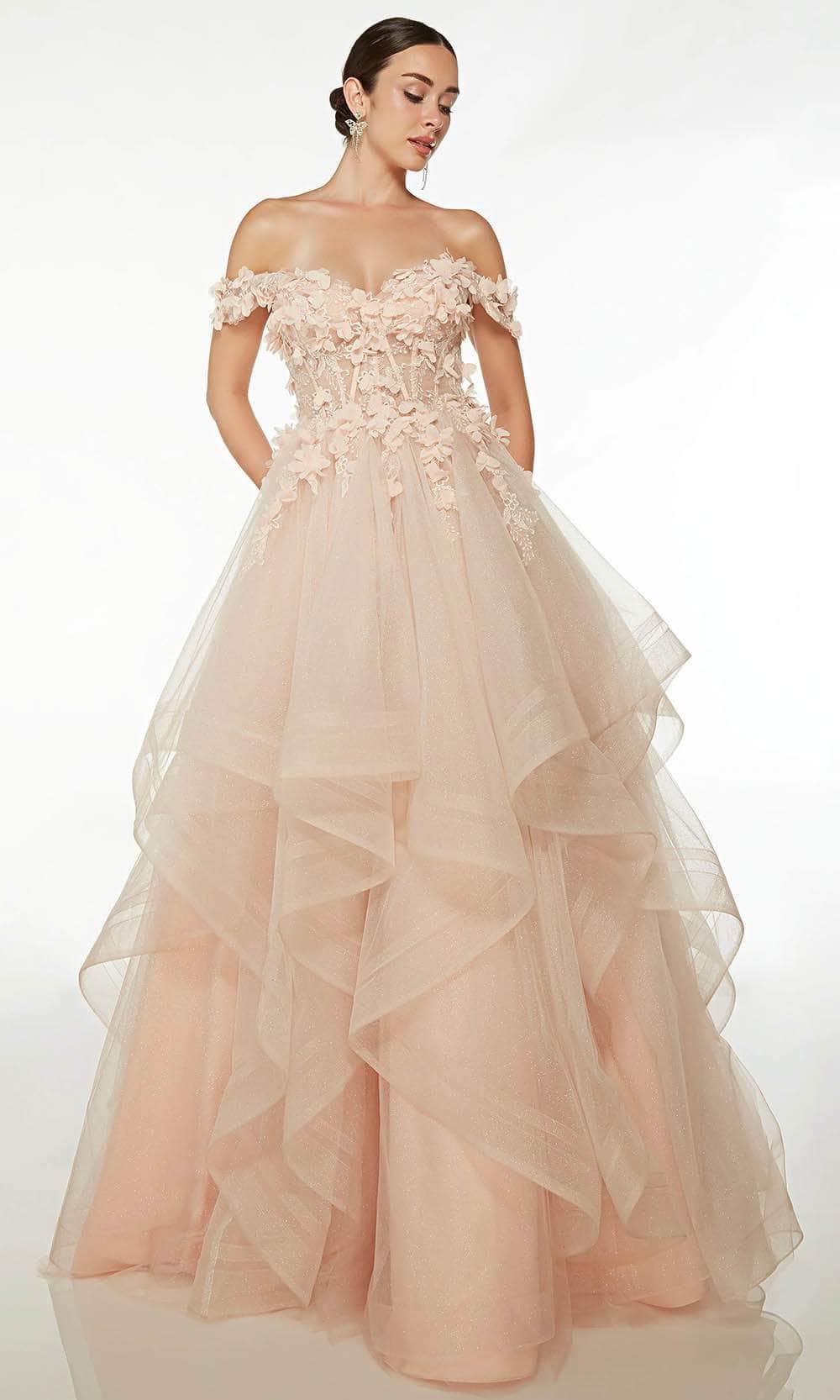 Alyce Paris 61532 - Sweetheart Ruffled Tulle Prom Gown
