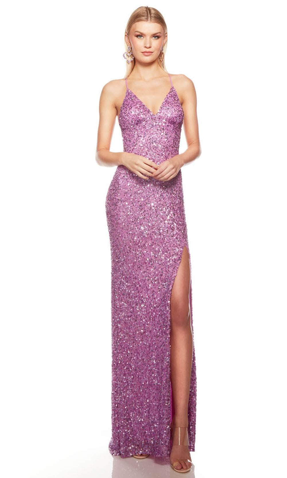 Alyce Paris 88002 - Sequin V-Neck Prom Dress with Slit
