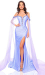 Plunging Neck Sweetheart Corset Natural Waistline Off the Shoulder Spaghetti Strap Sheath Illusion Lace-Up Sheer Slit Draped Sheath Dress/Evening Dress/Prom Dress with a Brush/Sweep Train With a Sash