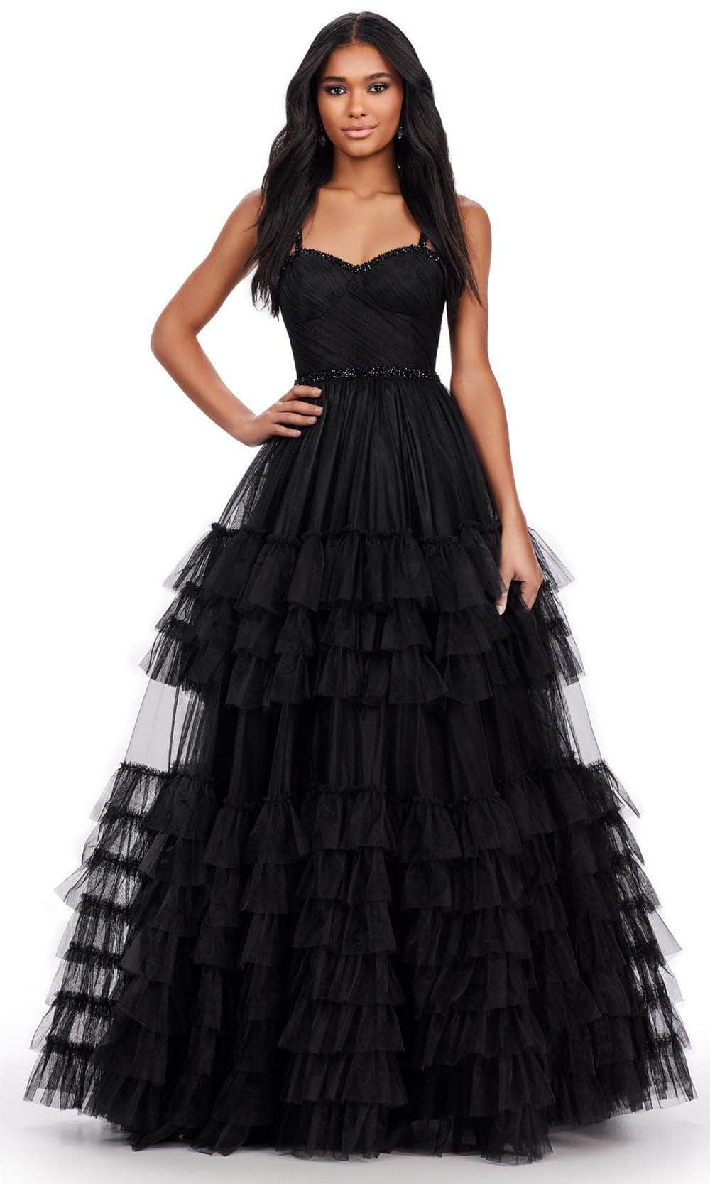 Ashley Lauren 11603 - Ruffled A-Line Prom Dress
