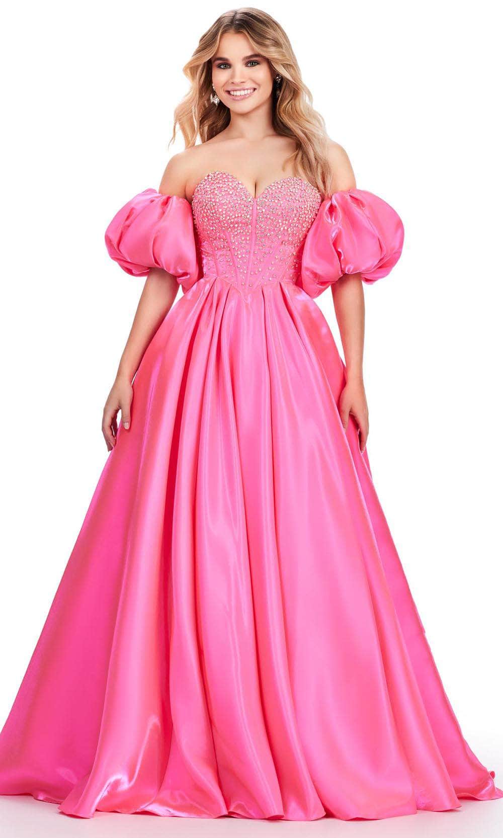 Ashley Lauren 11642 - Jeweled Satin Prom Dress
