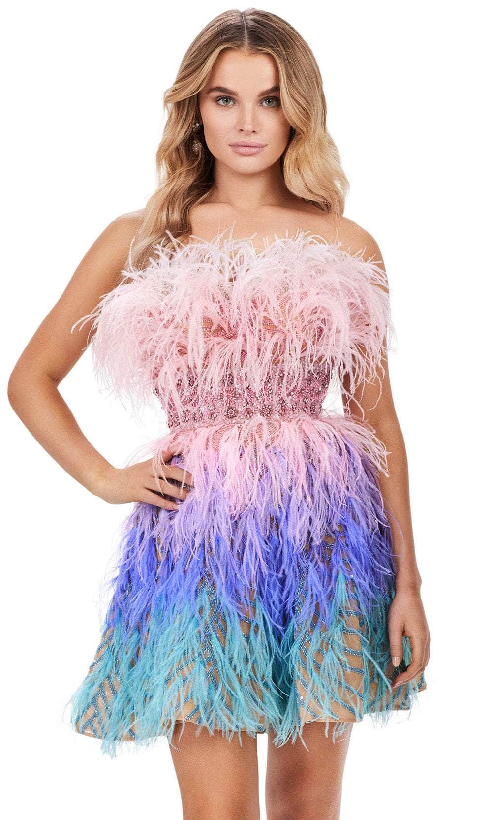 Ashley Lauren 4670 - Strapless Embellished Cocktail Dress
