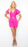 Short Sleeve Buckled Romper