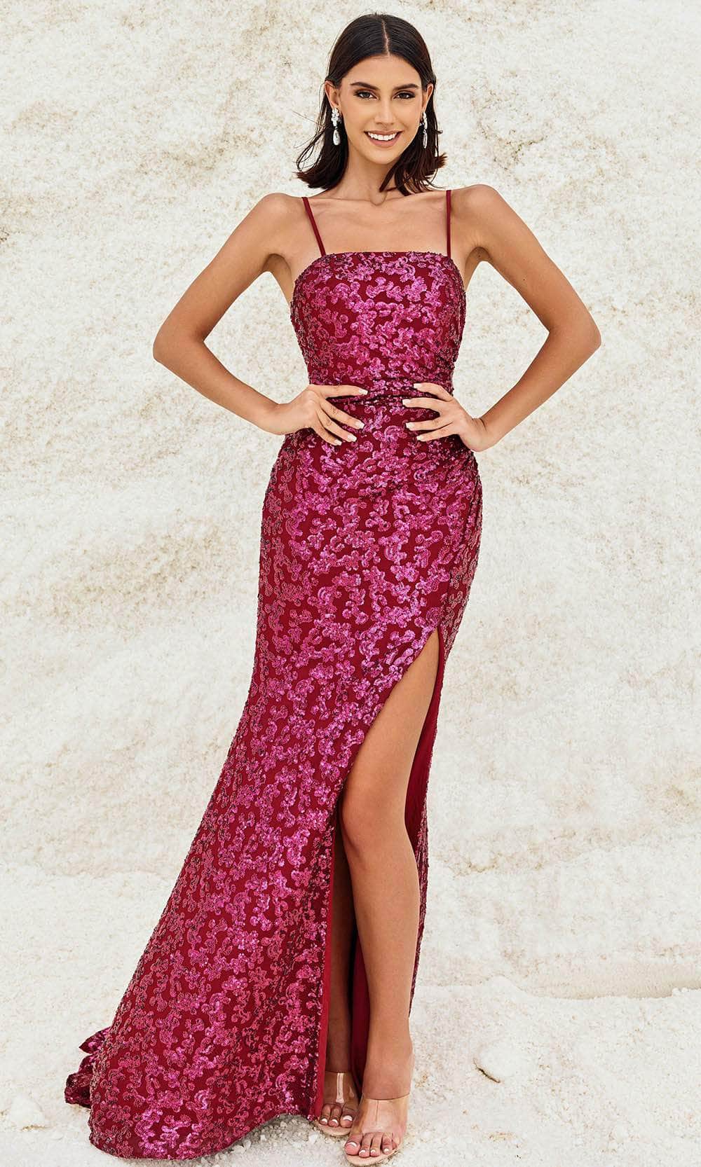 Blush by Alexia Designs 12165 - Sequined Strappy Back Prom Gown

