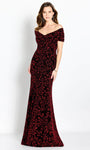 Tall Metallic Natural Waistline Off the Shoulder Mermaid Back Zipper Glittering Evening Dress with a Brush/Sweep Train