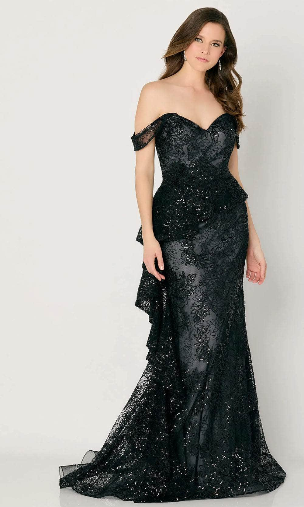 Cameron Blake CB791 - Ruffle Cascade Evening Dress
