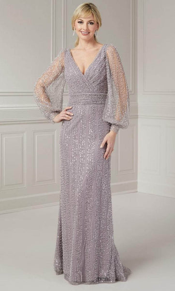 V-neck Tulle Sheath Natural Waistline Pleated Beaded V Back Sequined Back Zipper Illusion Puff Sleeves Sleeves General Print Sheath Dress/Evening Dress with a Brush/Sweep Train