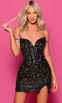 V-neck Sheath Corset Natural Waistline V Back Draped Back Zipper Beaded Sequined Plunging Neck Cocktail Short Off the Shoulder Sheath Dress/Homecoming Dress