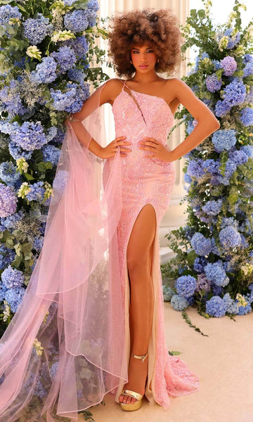Fitted Cutout Illusion Open-Back Beaded Back Zipper Slit Sheer Asymmetric Natural Waistline General Print Sheath Off the Shoulder One Shoulder Spaghetti Strap Sheath Dress/Prom Dress with a Brush/Swee