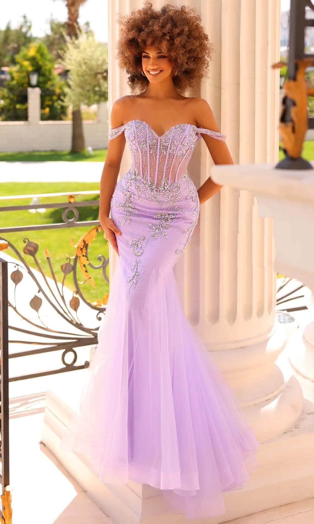 Clarisse 811020 - Beaded Sweetheart Godets Prom Gown
