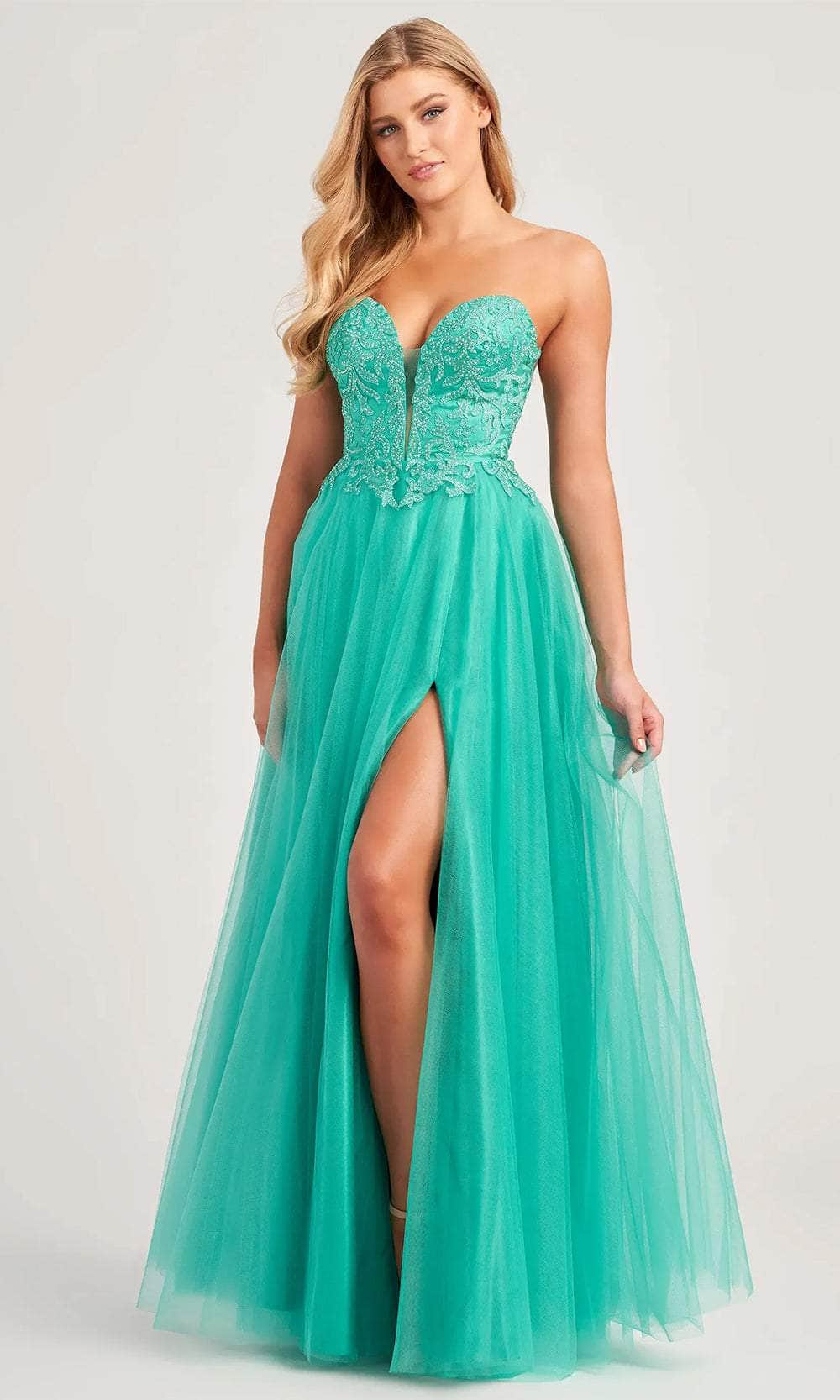 Colette By Daphne CL5132 - Strapless Tulle A-line Prom Dress
