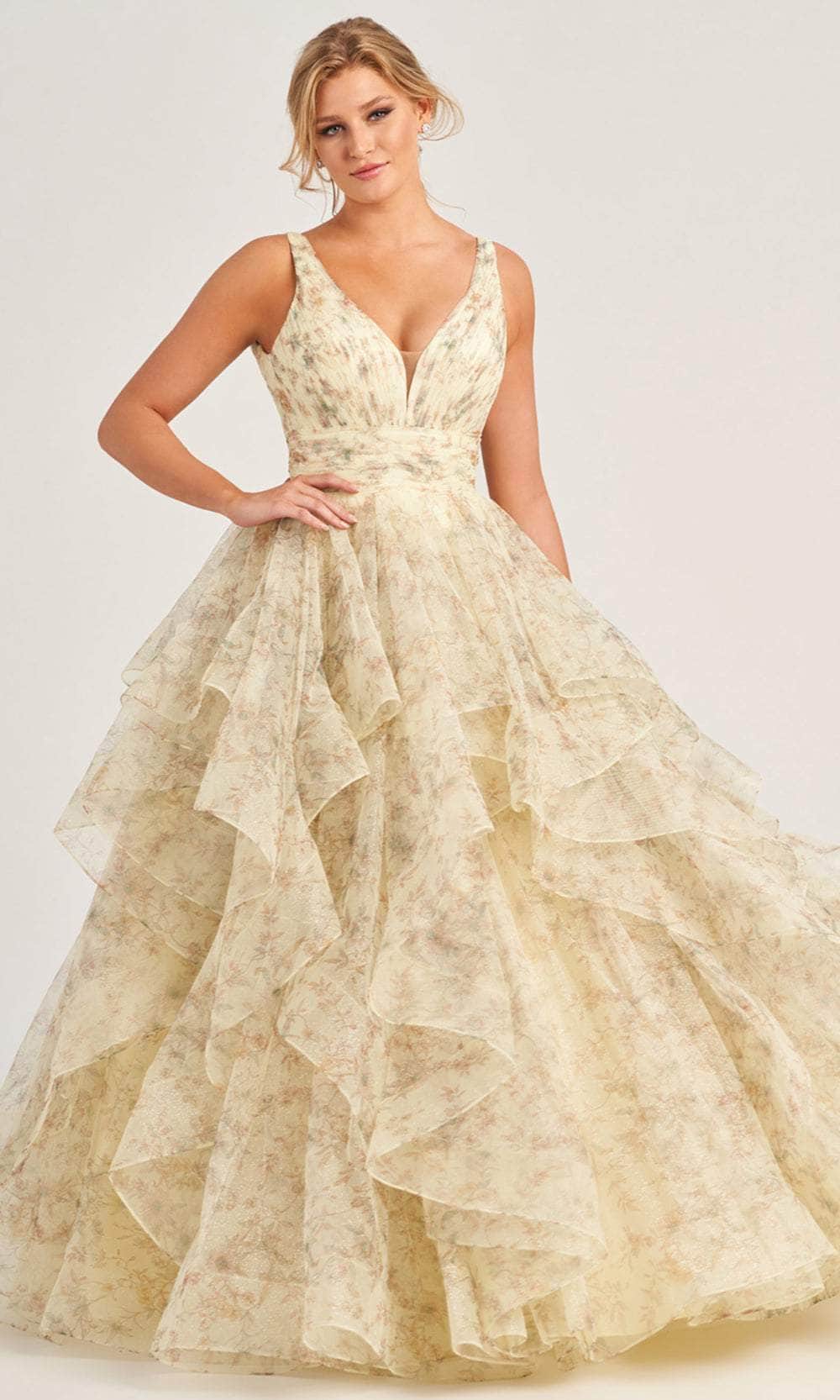 Colette By Daphne CL5273 - Flounce Skirt Prom Dress
