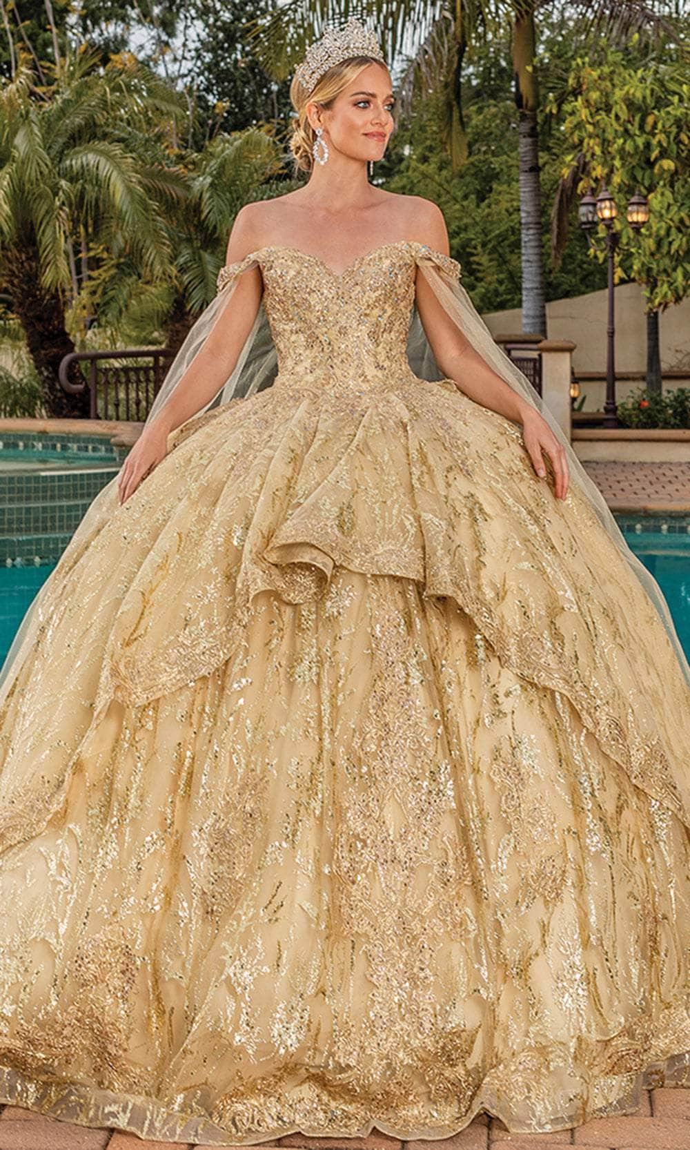 Dancing Queen 1782 - Off Shoulder Glitter Ballgown
