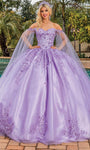 General Print Open-Back Beaded Illusion Lace-Up Pleated Fall Sweetheart Natural Waistline Off the Shoulder Quinceanera Dress with a Court Train