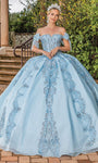 Sweetheart Floor Length Lace-Up Beaded Pleated Off the Shoulder Basque Waistline General Print Quinceanera Dress with a Brush/Sweep Train With a Bow(s)