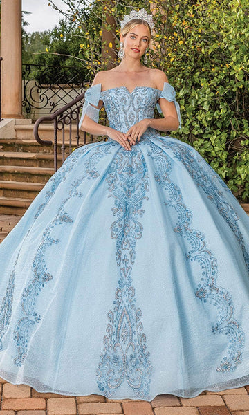 Beaded Lace-Up Pleated Basque Waistline Floor Length Off the Shoulder General Print Sweetheart Quinceanera Dress with a Brush/Sweep Train With a Bow(s)