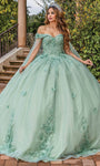 Floral Print Applique Illusion Corset Natural Waistline Sweetheart Dress with a Brush/Sweep Train