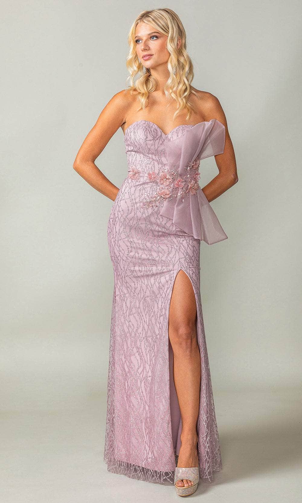 Dancing Queen 4394 - Strapless Ruffled Detail Prom Gown
