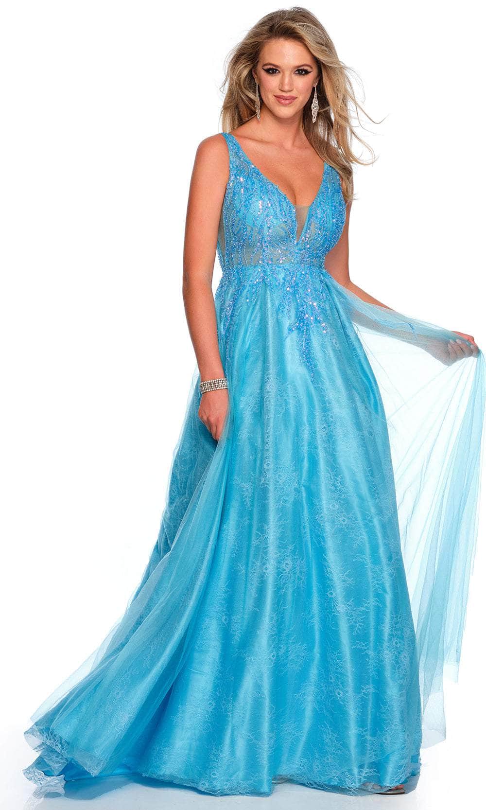 Dave & Johnny 11377 - Embroidered Sleeveless Ball Gown
