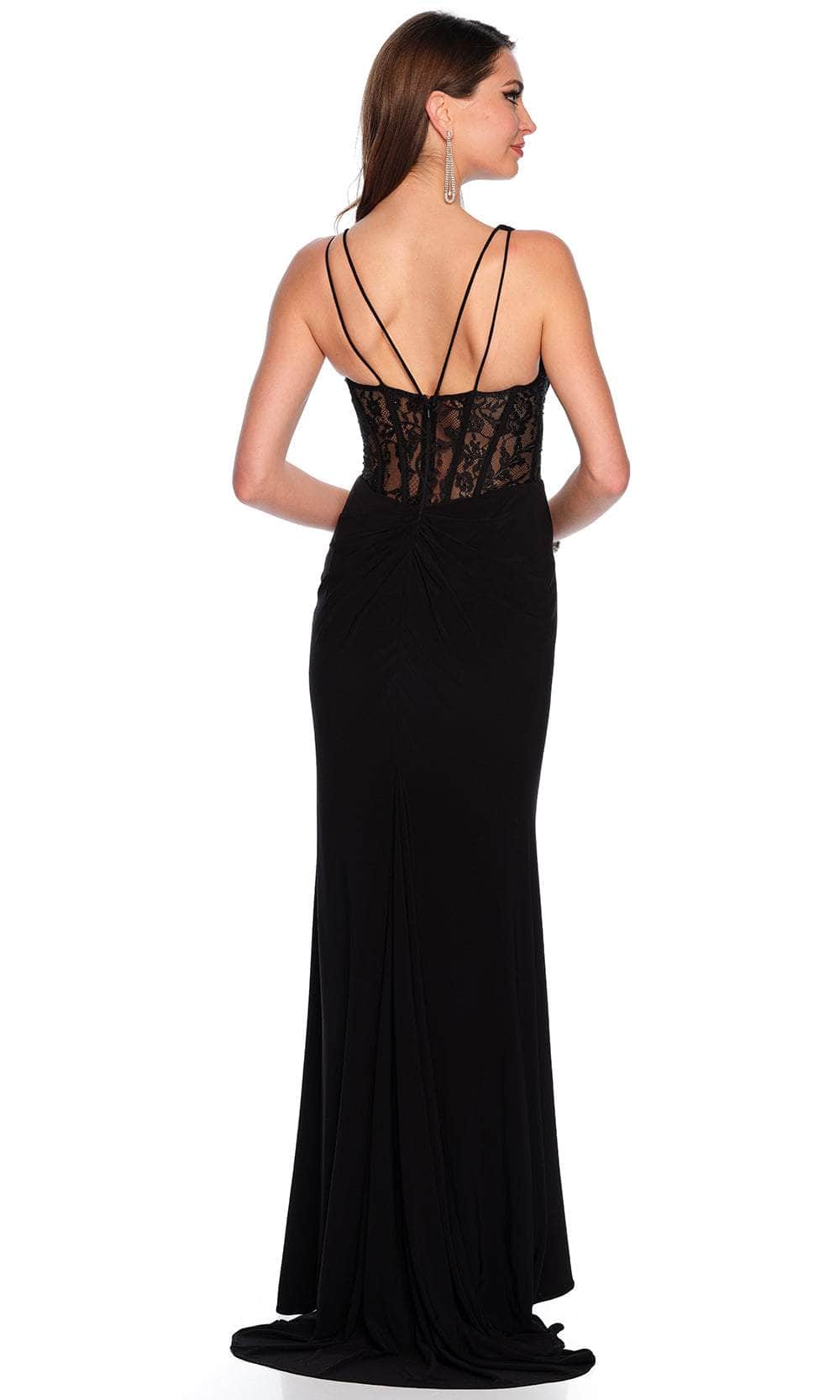 Dave & Johnny 11450 - Sleeveless Lace Corset Prom Gown
