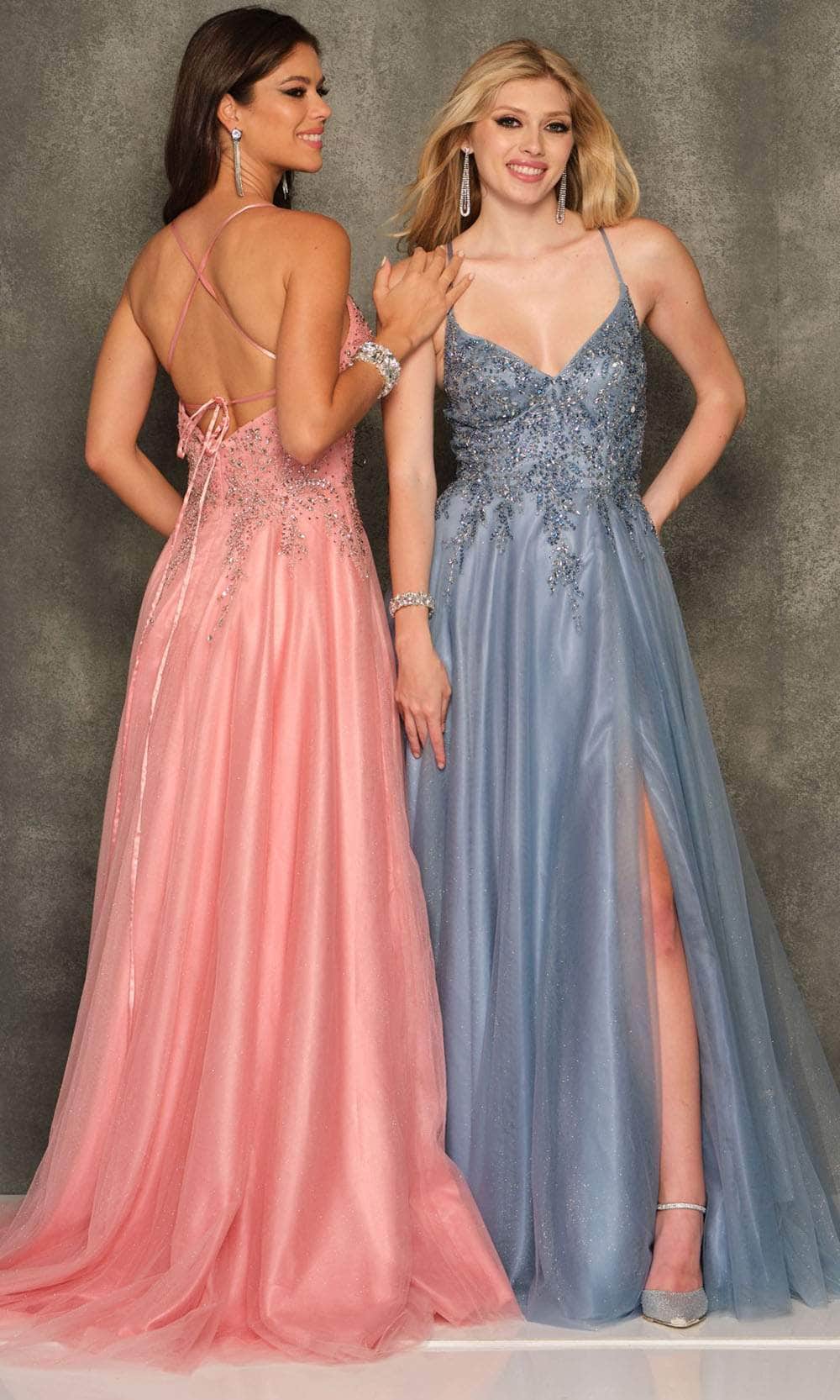 Dave & Johnny A10642 - Sleeveless Open Tie-Back Prom Gown
