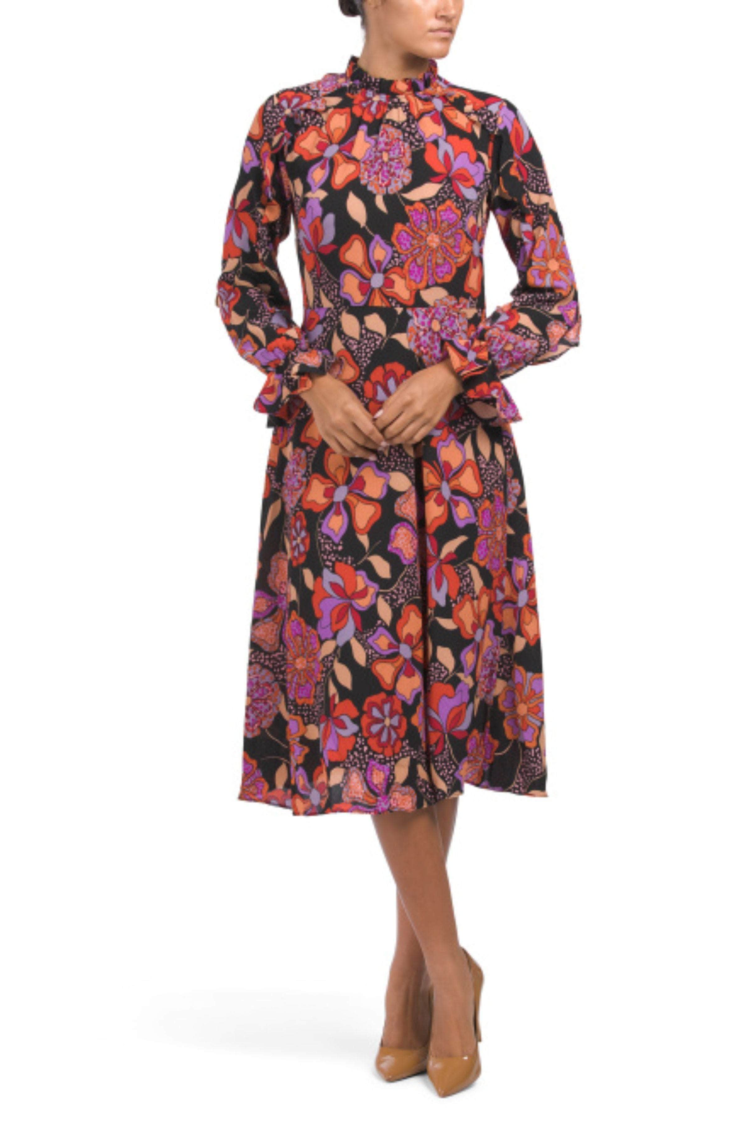 Donna Morgan D9147M - High Neck Long Sleeve Formal Dress
