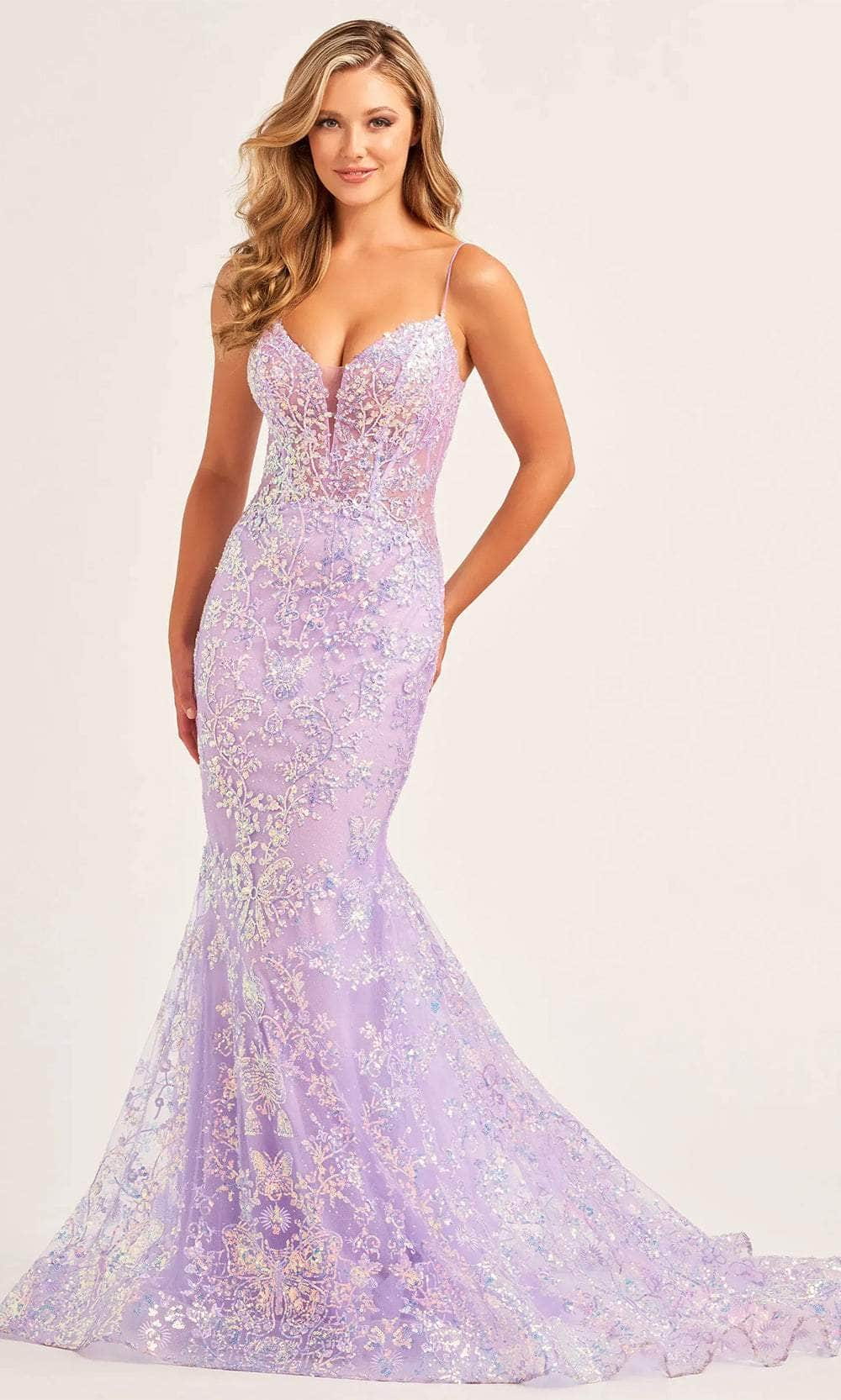 Ellie Wilde EW35013 - Sequin Trumpet Evening Dress
