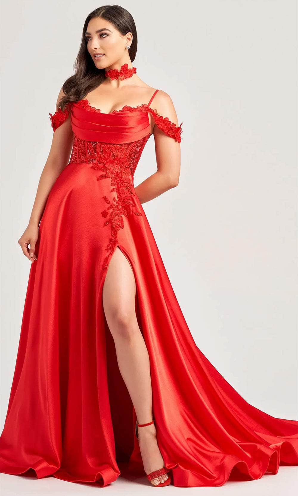 Ellie Wilde EW35029 - Pleated Detail Corset Bodice Prom Gown
