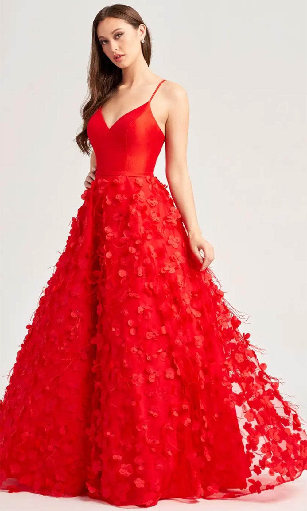 Ellie Wilde EW35037 - V-Neck Floral Ballgown
